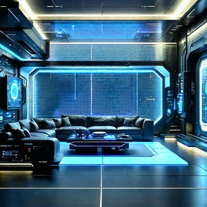 Futuristic Smart Home With Futuristic Living