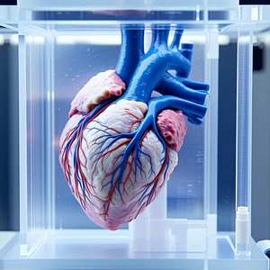 A Heart Is Displayed In A Clear Plastic Case, Showcasing Its Intricate Structure