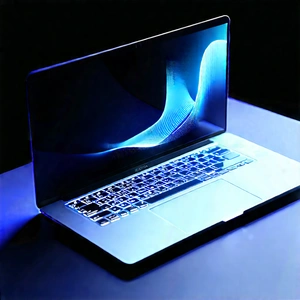 Laptop With Data Visualization With Laptop Computer