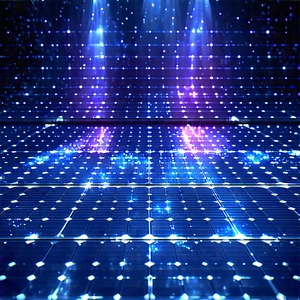 Solar panel with holographic projection
