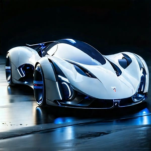 Innovative Electric Vehicle Design With White Futuristic