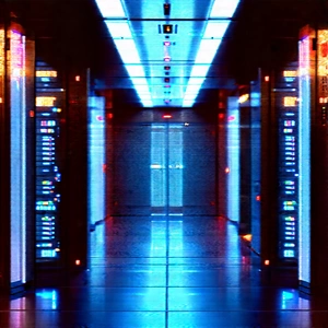 Futuristic server room