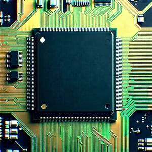 Close-up of microprocessor