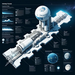 A Large White Structure Is Shown In A Diagram, With A Large Globe In The Center