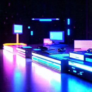 Futuristic Tech Startup Office With Image, There