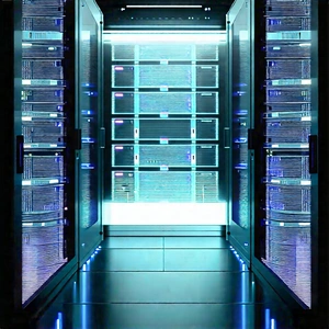 Server rack with holographic projection