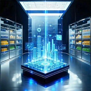 Financial Technology In Manufacturing Facility With Image, There