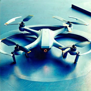 Drone With Digital Artwork With White Drone