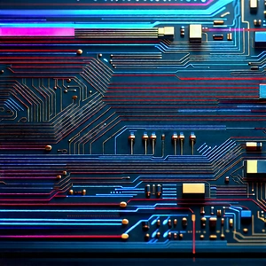 Close-up of electronic circuit