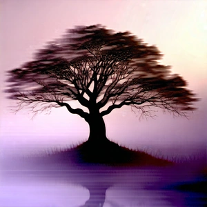 Nature Digital Illustration: (ancient:1.49) Tree In Misty Environment With Large Tree