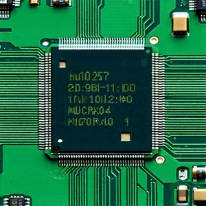 Close-up of microprocessor