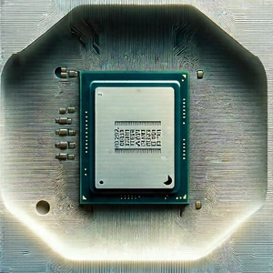 Close-up of microprocessor