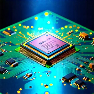 Close-up of microprocessor