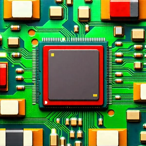 Close-up of microprocessor