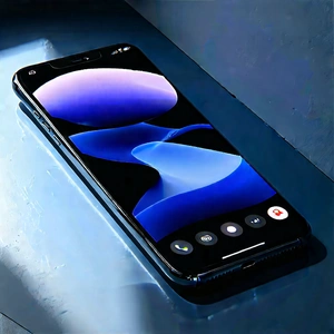 Smartphone With Streaming Content With Black Smartphone