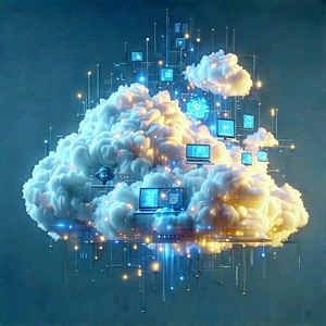 Cloud Computing Visualization With Large, Colorful