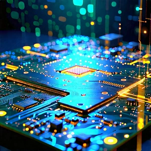 Circuit board with holographic projection