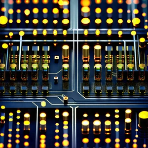 Close-up Of Sensor Array With Close-up Computer