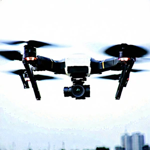 Drone With Digital Artwork With Black White