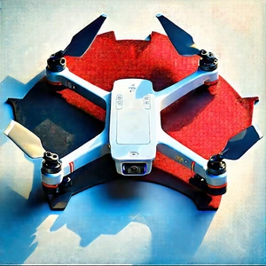Drone With User Interface With White Drone