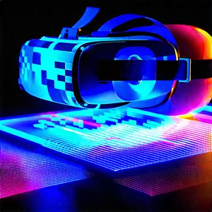 Vr headset with holographic display