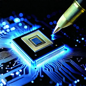 Microchip with holographic projection