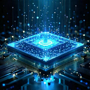 Blockchain Network Visualization With Blue White