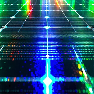 Solar panel with holographic projection