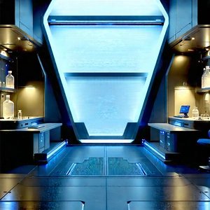 Futuristic research laboratory