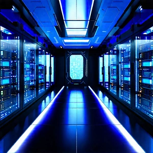 (futuristic:1.23) Server Room With Image, There