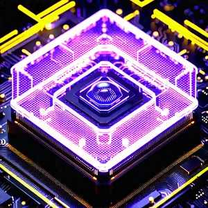 Quantum computer with neon accents
