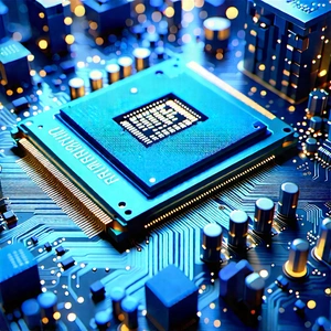 Close-up of microprocessor