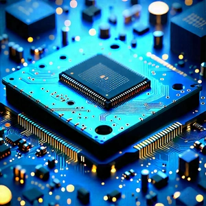 Circuit board with (digital:1.34) particles
