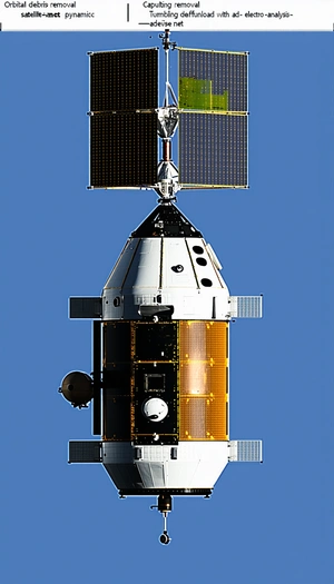 A Space Shuttle Is Shown In A Blue Sky, With A Large Satellite Dish On The Side