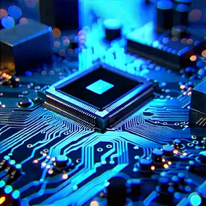 Close-up of electronic circuit