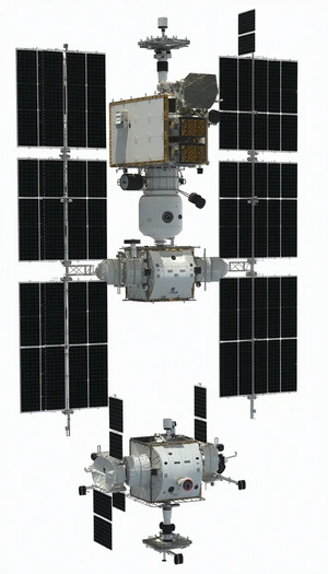 In The Image, There Is A Large Spacecraft With A Smaller Spacecraft Attached To It