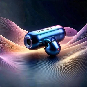 Wireless Earbuds With User Interface With Pair Blue