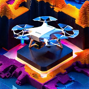 Drone with streaming content
