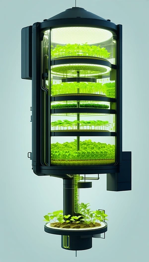 A Large, Green, Vertical Garden With A Variety Of Plants Growing In It