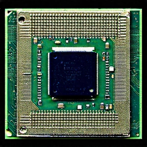 Close-up of microprocessor