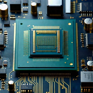 Close-up of microprocessor
