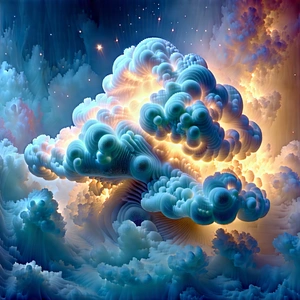 (cloud:1.35) Computing Visualization With Vibrant Colorful