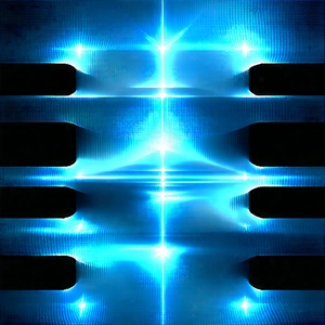 Quantum computer with blue light (glow:1.36)