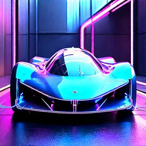 Innovative Electric Vehicle (design:1.15) With Futuristic-looking Blue
