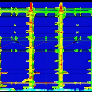 The Image Is A Blue, Three-dimensional Representation Of A Building