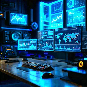 Financial technology in tech office