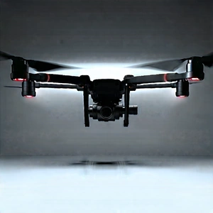 Drone With Digital Artwork With Black Drone