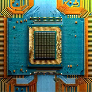 Close-up of microprocessor