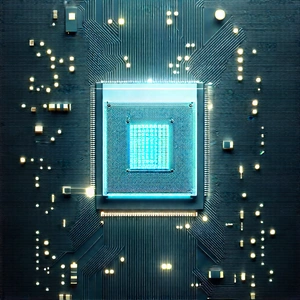 Microchip with holographic projection
