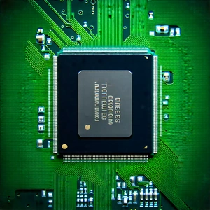 Close-up of microprocessor